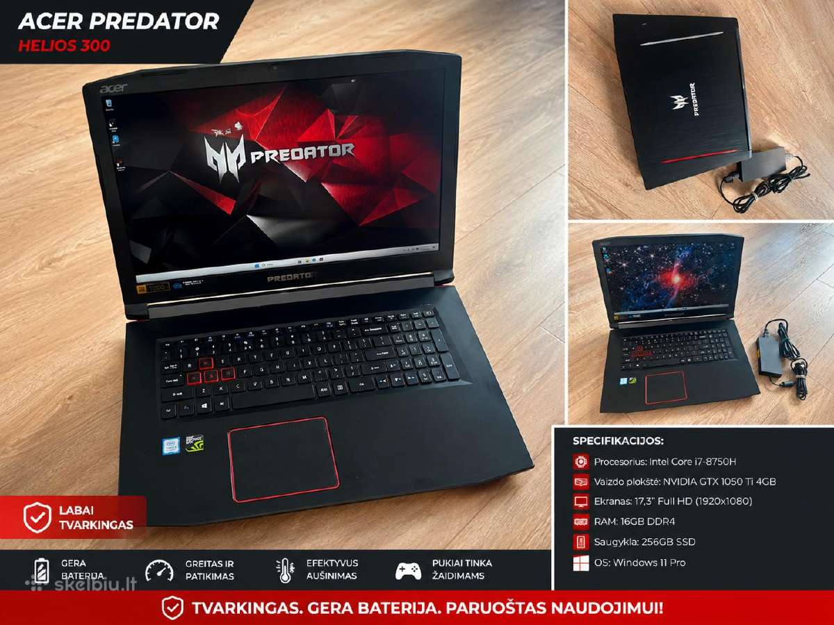 Acer Predator Helios 300 Gaming i7, 17,3,16gb,gtx