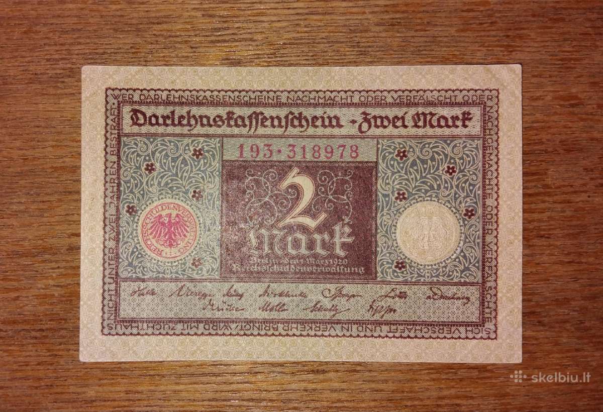 Vokietijos 2 markių banknotas