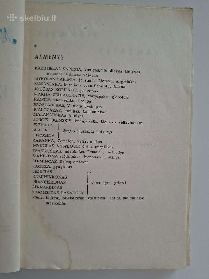 B. Sruoga. Kazimieras Sapiega. 1947 m. leidimas - nuotraukos Nr. 3
