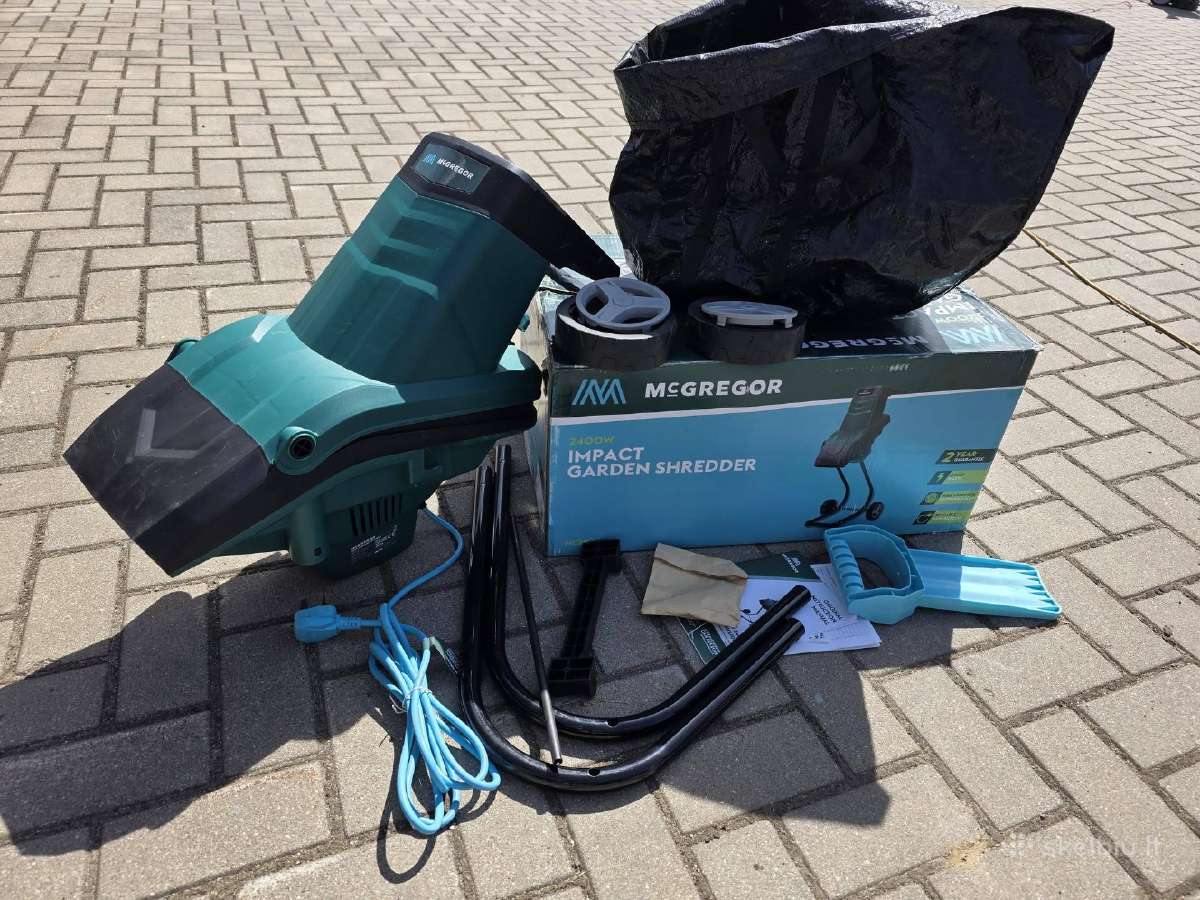 Sodo atliekų elektrinis smulkintuvas