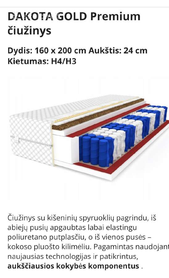 Dakota Gold Premium čiužinys