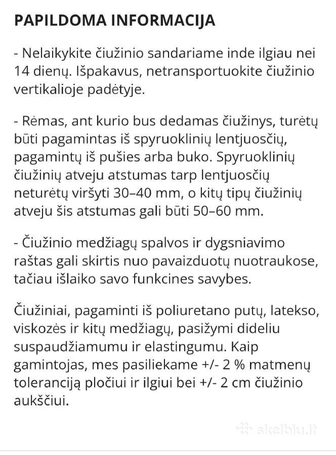 Dakota Gold Premium čiužinys - nuotraukos Nr. 11