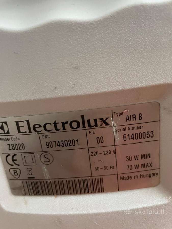 Electrolux Oro valytuvas valytuvai Z8020 70w max - nuotraukos Nr. 3