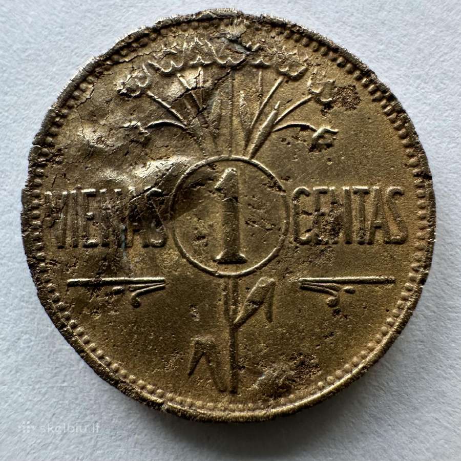 1 Cento Moneta 1925m. - Lietuva