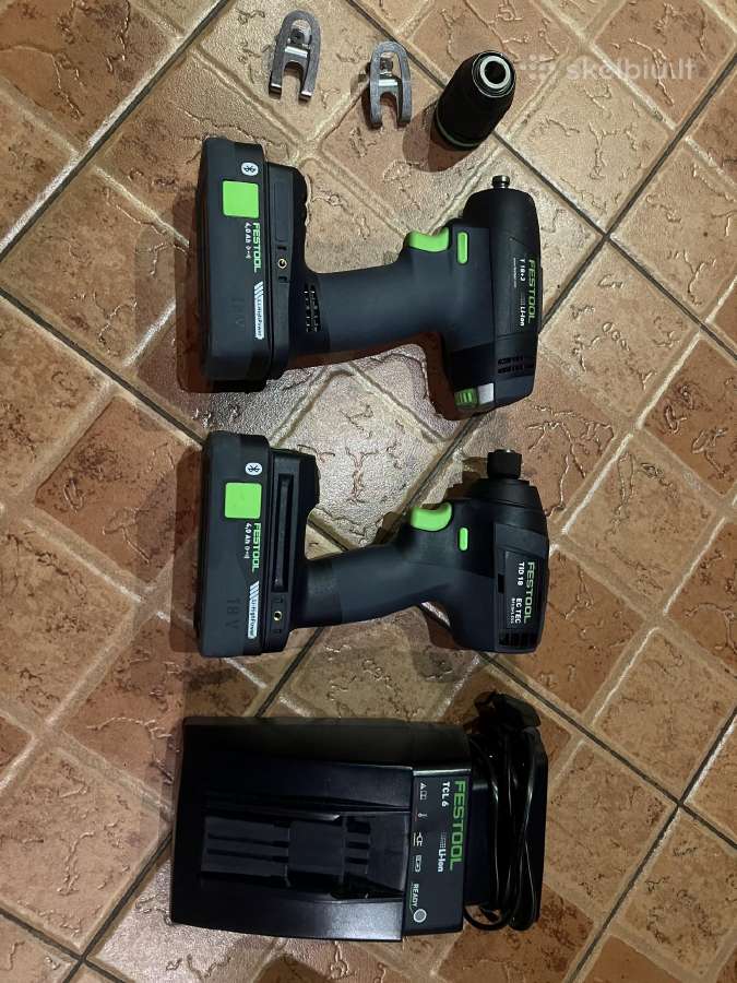 Festool rinkinys (gręžtuvas + smūginis)