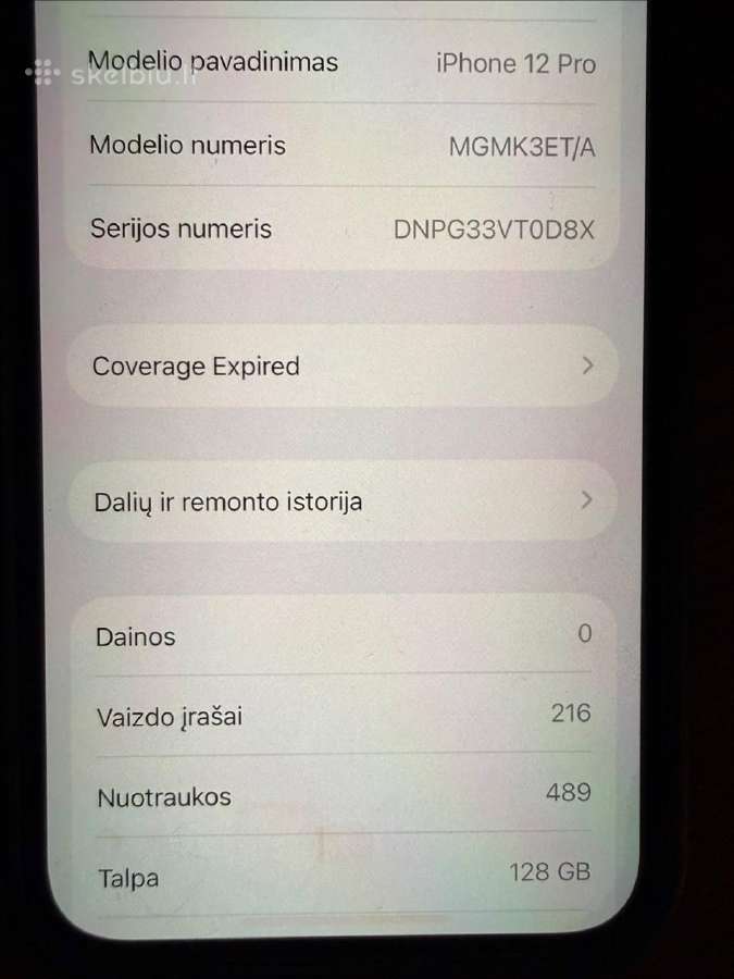 Parduodu iPhone 12 pro 128gb