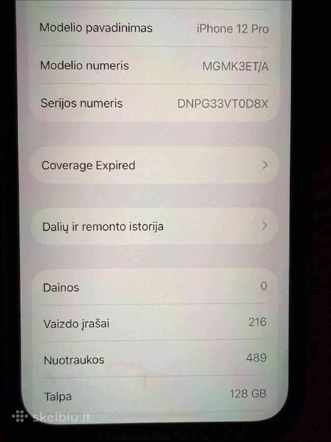 Parduodu iPhone 12 Pro 128gbkaina 230€Vilnius