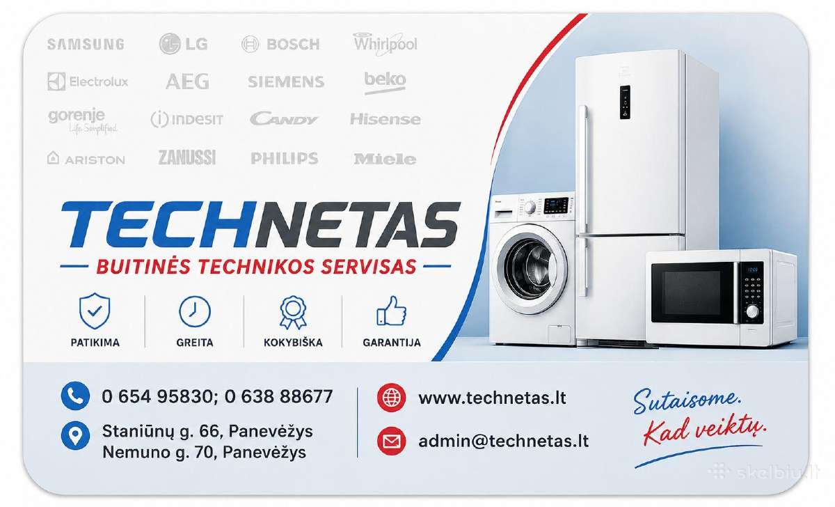 Bitinės technikos remontas Panevėžyje. LG, Samsung