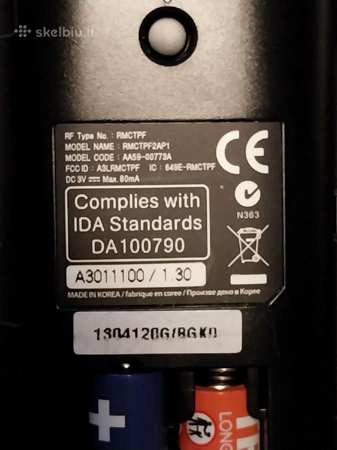 Samsung TV pultelis Rmctpf2ap1 - nuotraukos Nr. 4