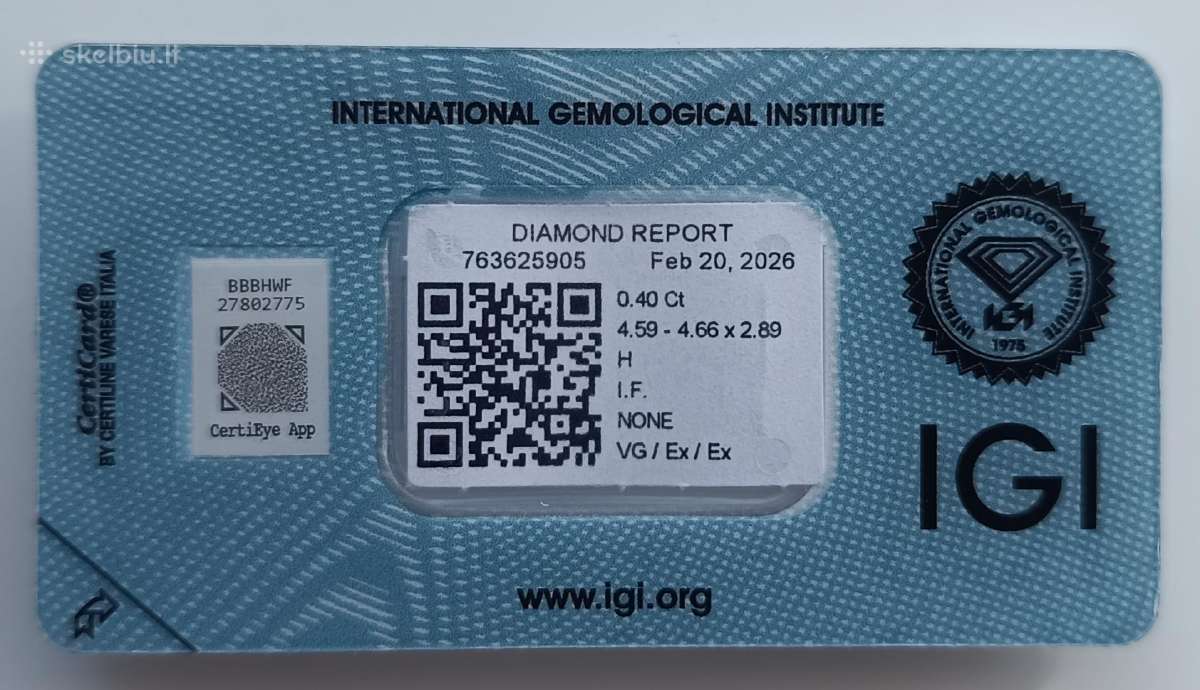Ypatingo skaidrumo natūralus 0.54 ct briliantas - nuotraukos Nr. 5
