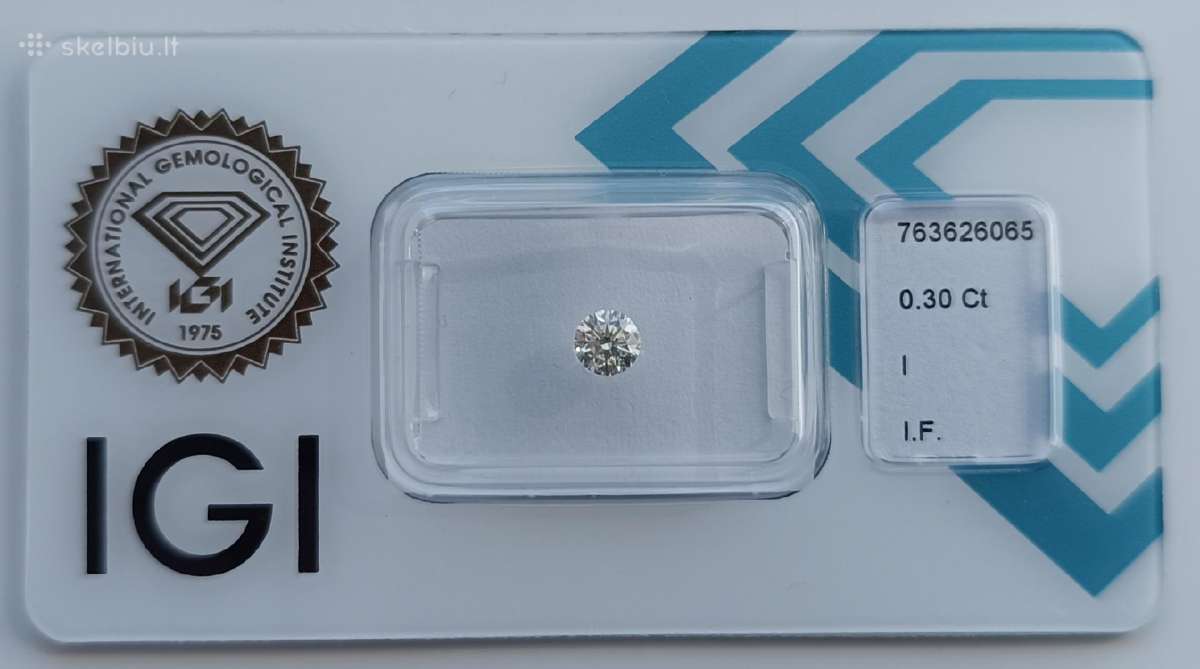 Ypatingo skaidrumo natūralus 0.54 ct briliantas