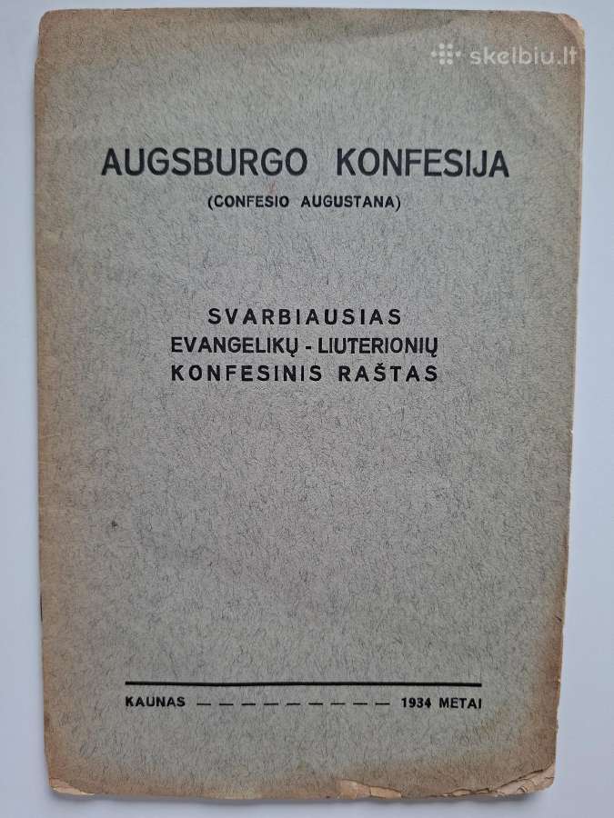 Augsburgo konfesija. 1934 m.