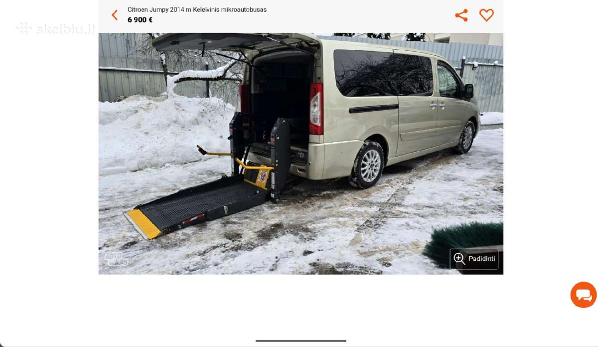 Hidraulinis elektrinis keltuvas neįgaliesems
