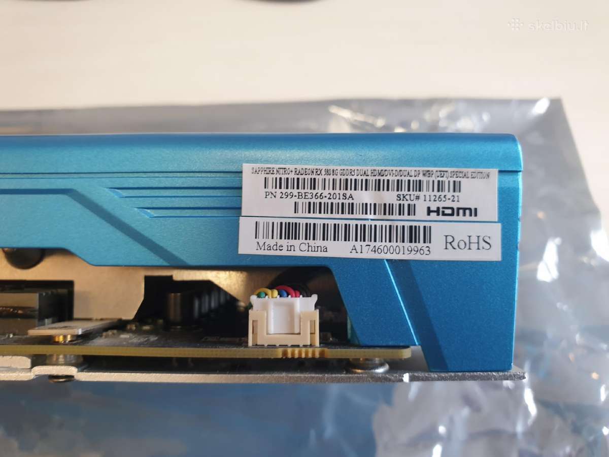 Naudota Sapphire Nitro+ Rx580 8gb - nuotraukos Nr. 3