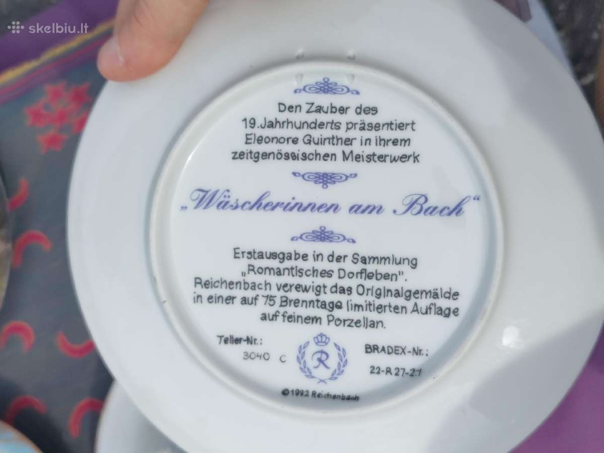 Porcelianinės kabinamos lėkštės - nuotraukos Nr. 11