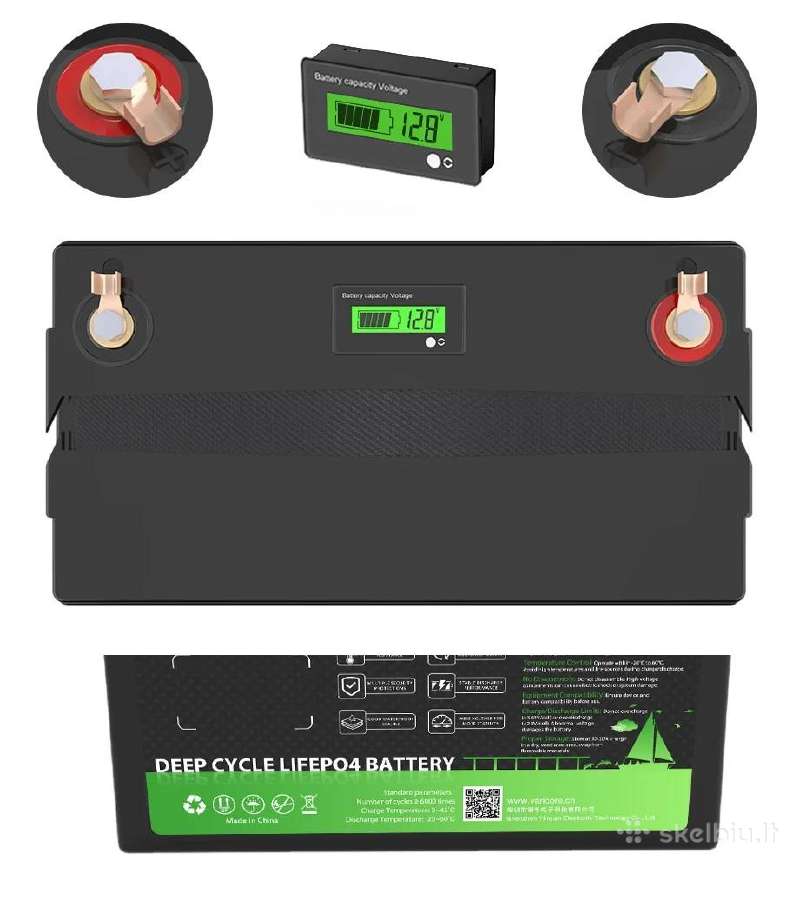 Varicore 12v Lifepo4 180ah akumuliatorius baterija - nuotraukos Nr. 5