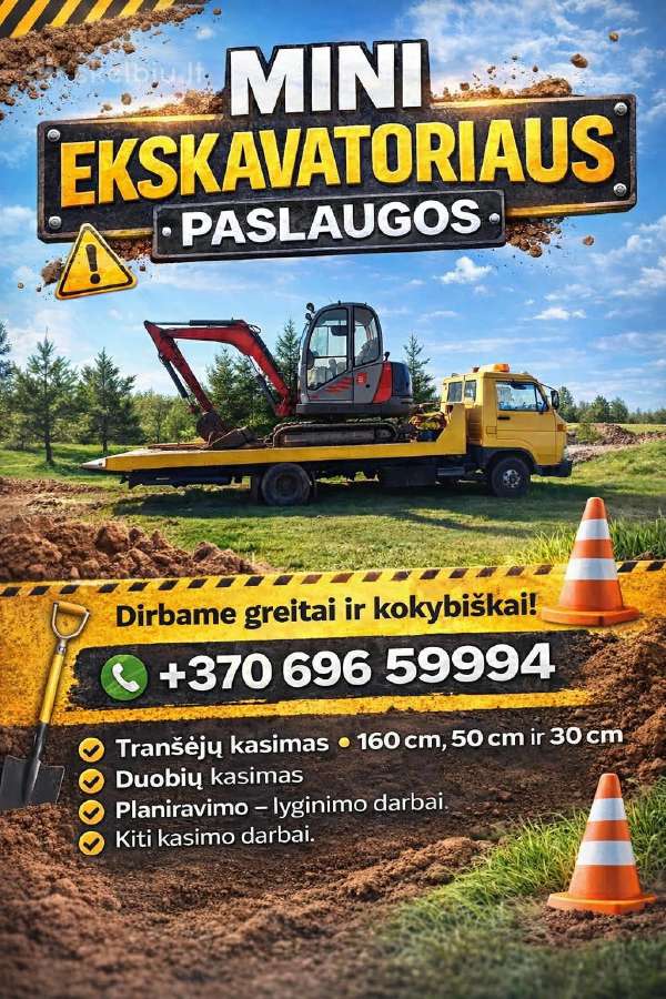 Mini ekskavatorius 3.5 t