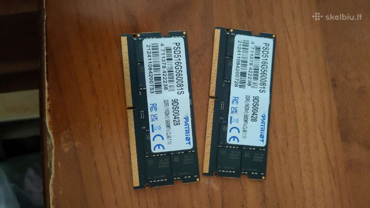2 - Patriot Ddr5 Sodimm 16gb modules (5600 Mt/s).