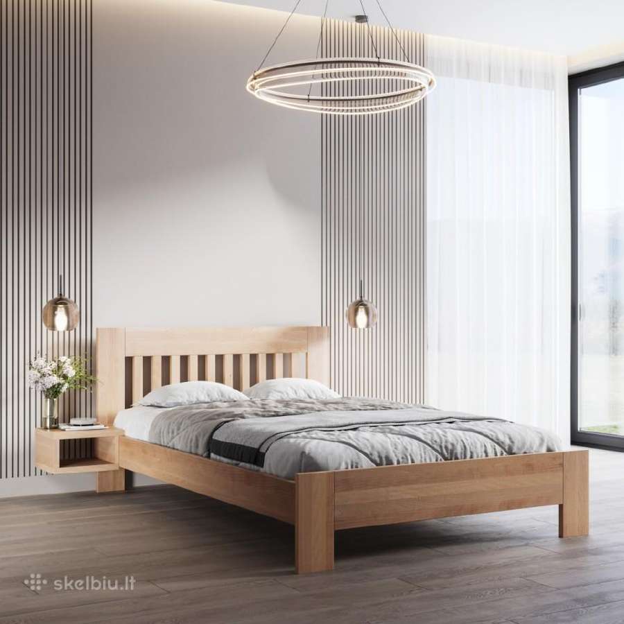 Medinė lova bukas 90x200 Vilnius masyvas 375€ - nuotraukos Nr. 3