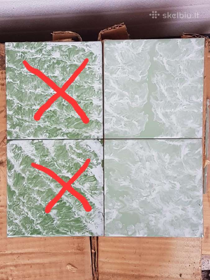 Naujos keraminės plytelės 15x15, šviesiai žalios