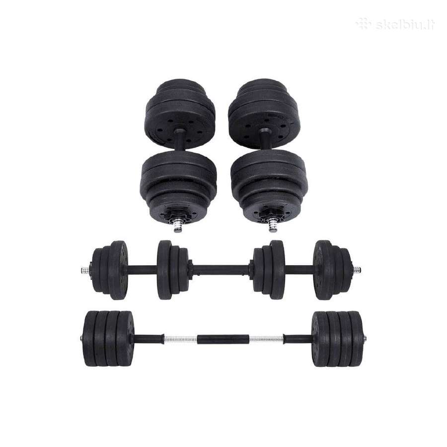 Hanteliai štanga 30kg komplektas