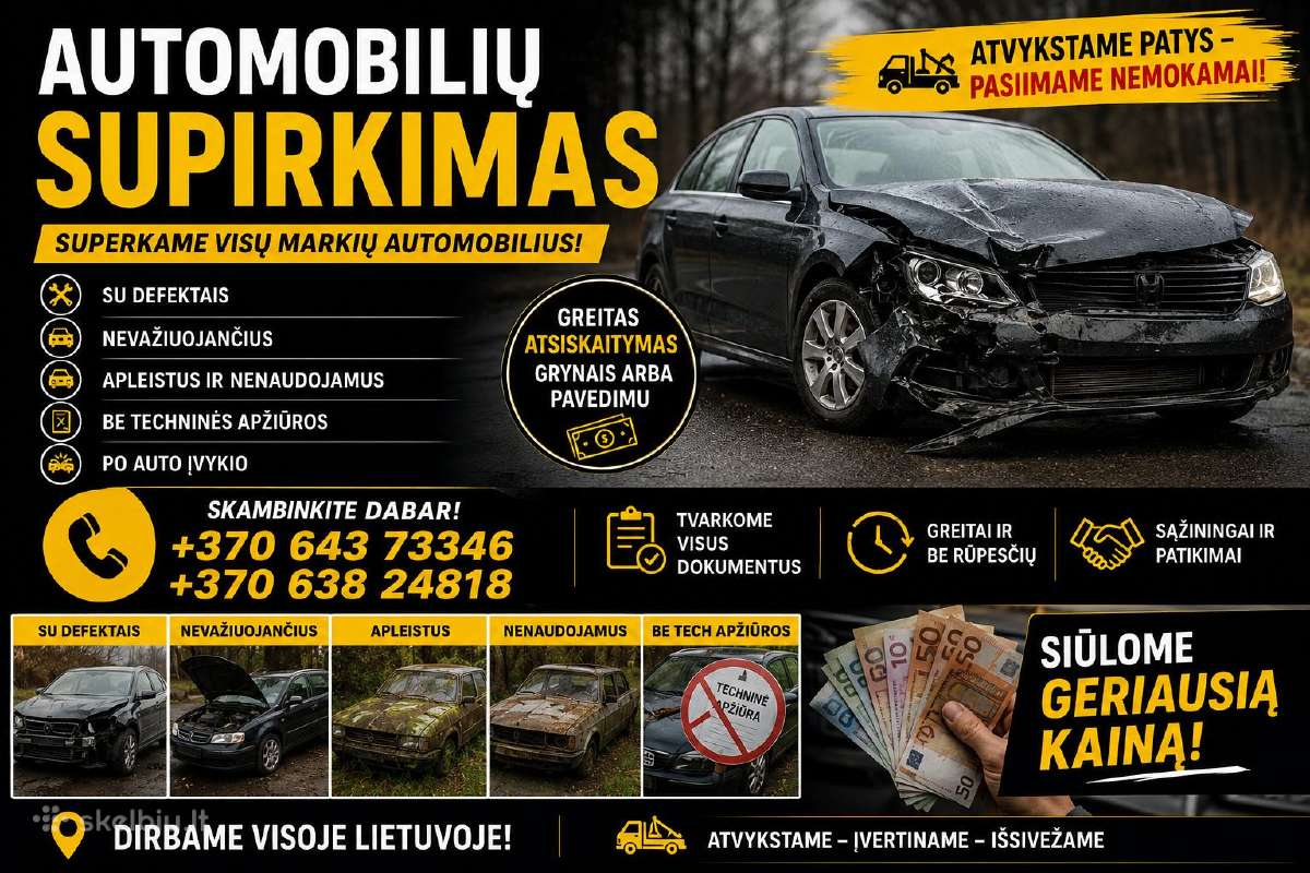 Automobiliu Supirkimas 24/7