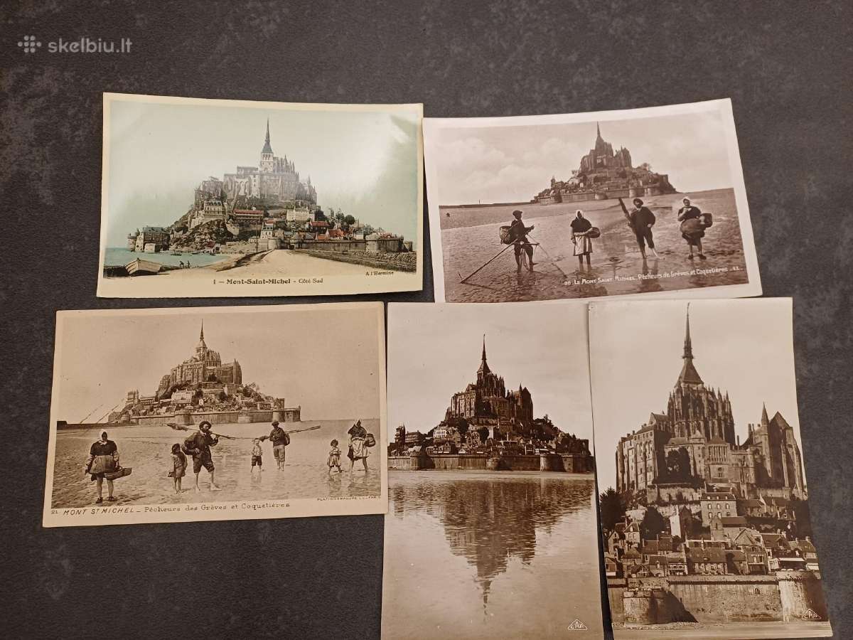 Senos atvirutes Mont Saint Michel