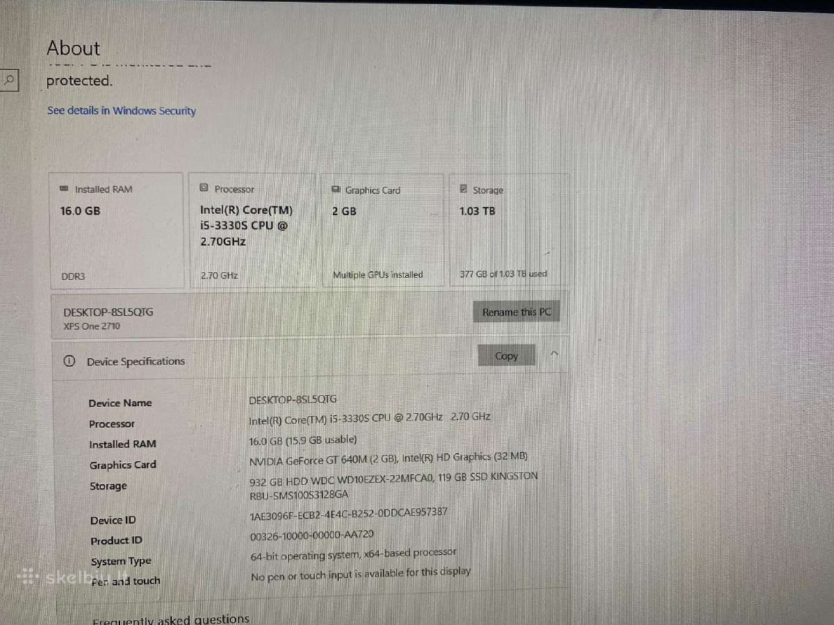 Kompiuteris Dell Xps One 2710