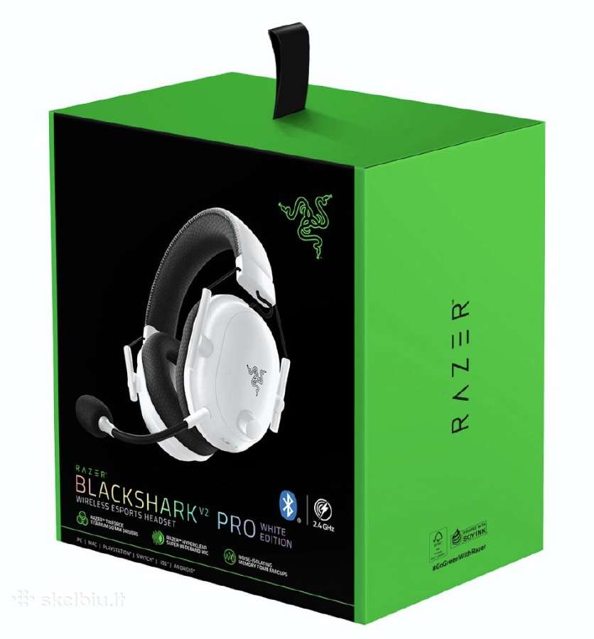 Ausinės Razer Blackshark V2 Pro White