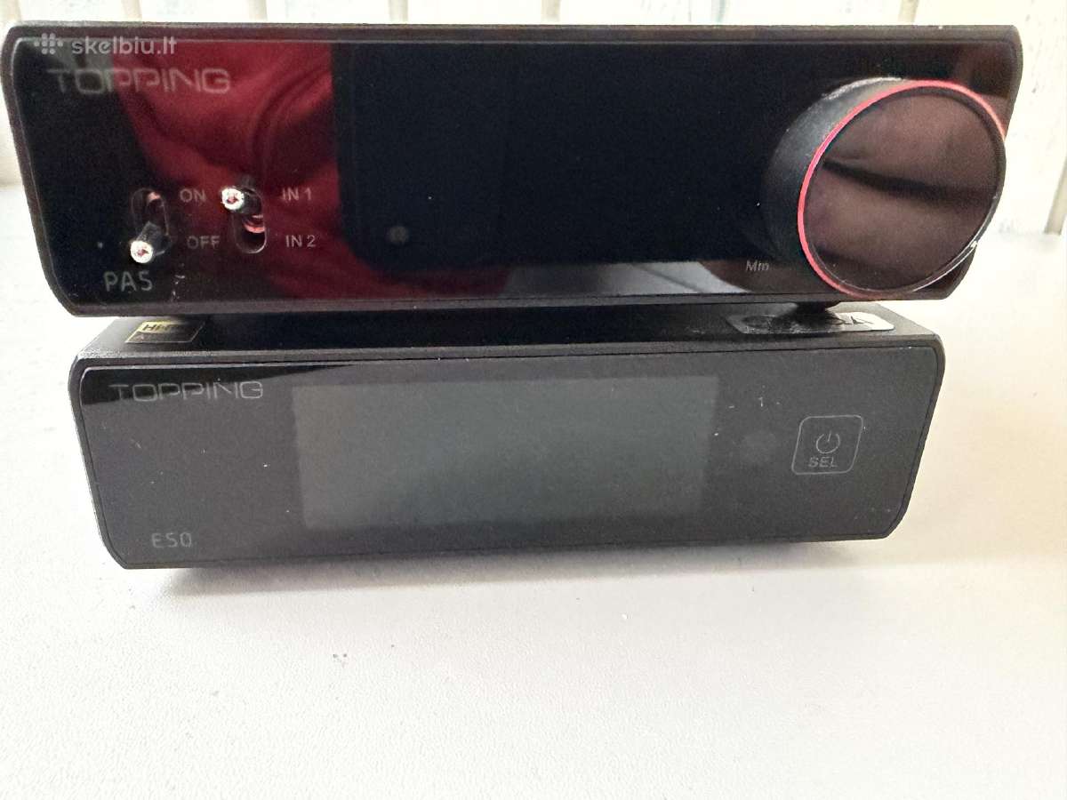 Topping E50 Dac + Topping Pa5 stiprintuvas (su bal
