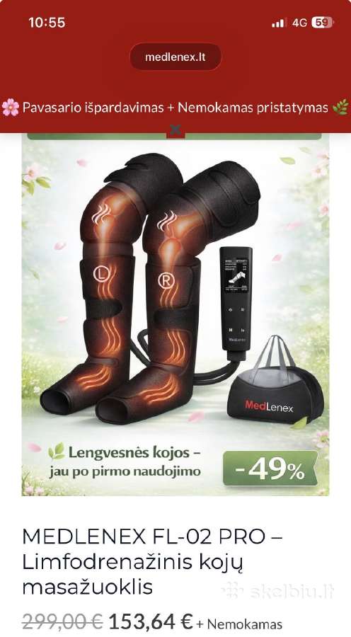 Limfodrenažinis kojumasazuoklis