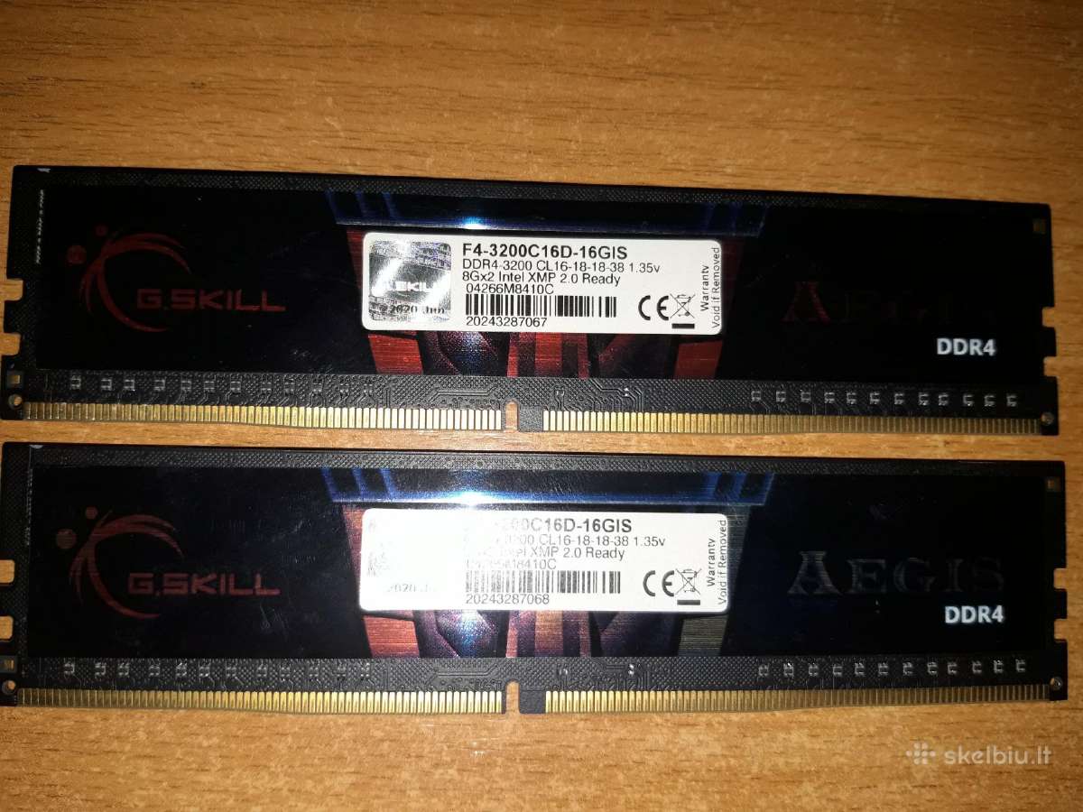 G.skill Aegis 2x8gb, Ddr4, 3200 MHz