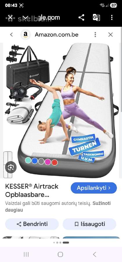Airtrac pripuciamas gimnastikos kilimelis 600/100/