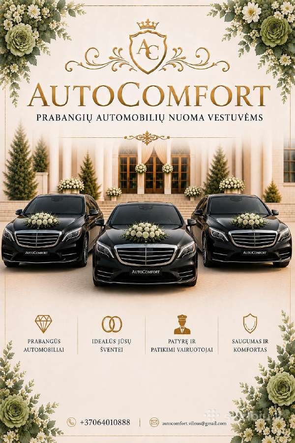 Automobilių nuoma vestuvėms MB S Klasės - nuotraukos Nr. 8