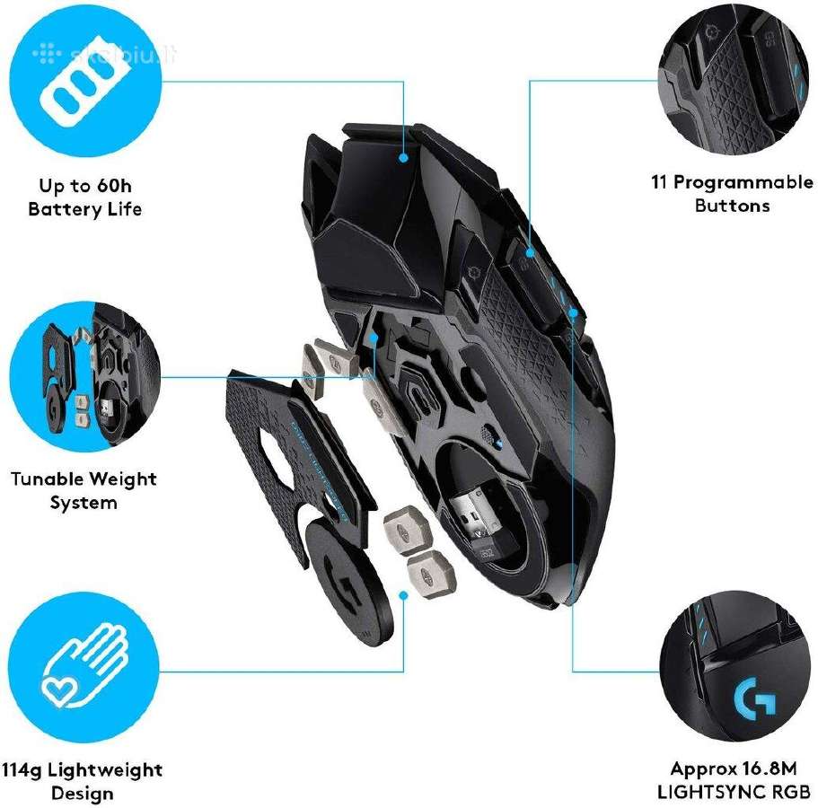 Žaidimų pelė Logitech G502 Lightspeed - nuotraukos Nr. 7