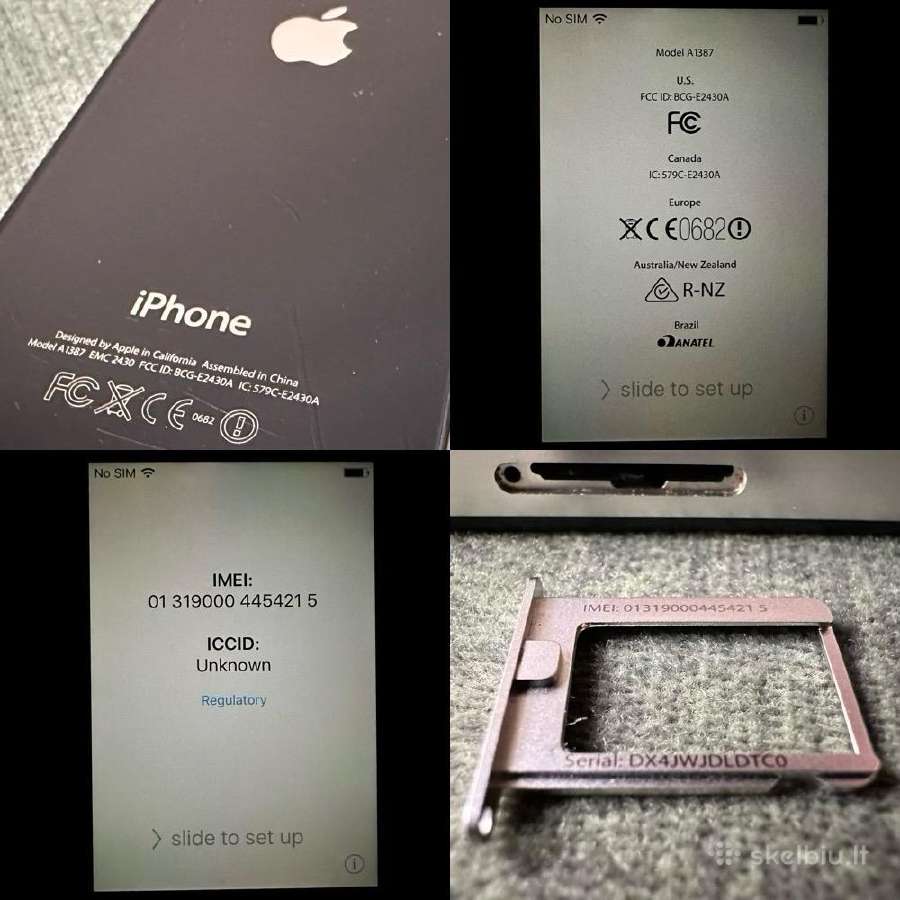 iPhone 4S Black 16gb A1387 (iCloud Locked) - nuotraukos Nr. 8