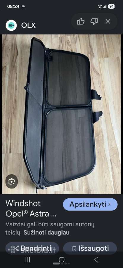 Opel astra vėjo deflektorius