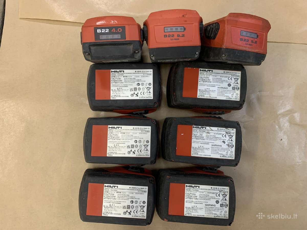 Hilti suktukas, akumuliatoriai, įkrovikliai - nuotraukos Nr. 2