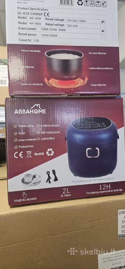 Automobilinis greitpuodis 2l puodas 12v 24v 220v