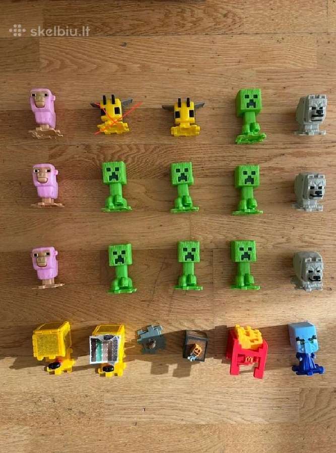 Mcdonalds Minecraft movie figūrėlės