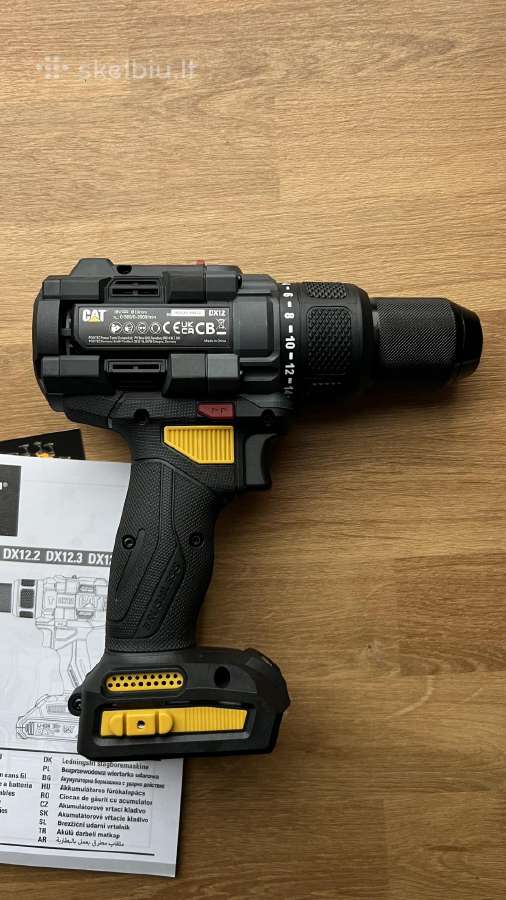 Cat Dx12 Akumuliatorinis Smūginis gręžtuvas 18v - nuotraukos Nr. 3