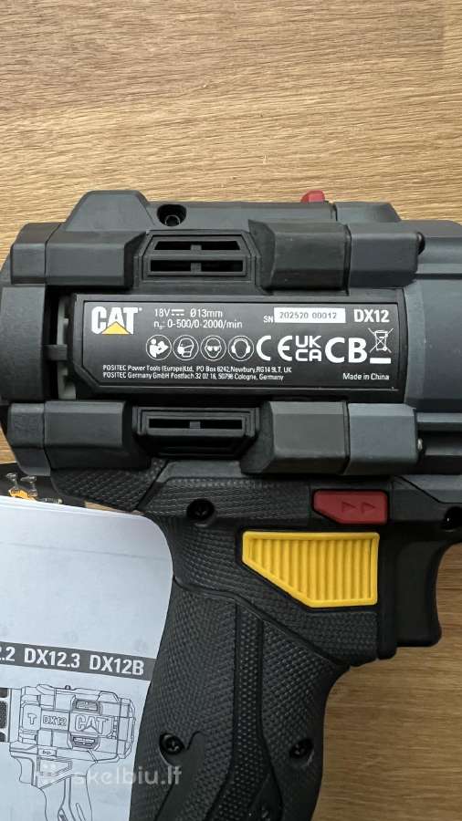 Cat Dx12 Akumuliatorinis Smūginis gręžtuvas 18v - nuotraukos Nr. 4
