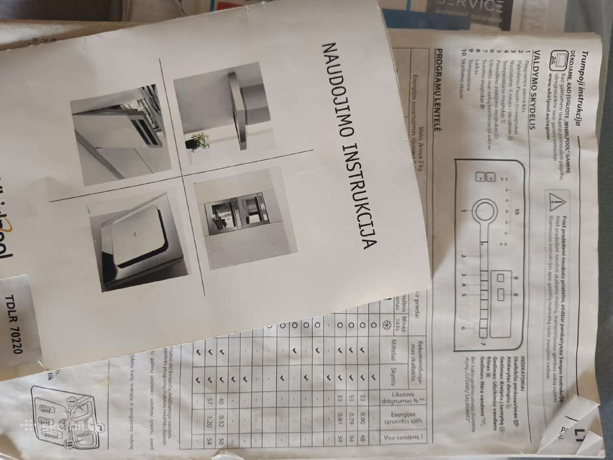 Siaura skalbimo mašina Whirpool / 7 kg - nuotraukos Nr. 6