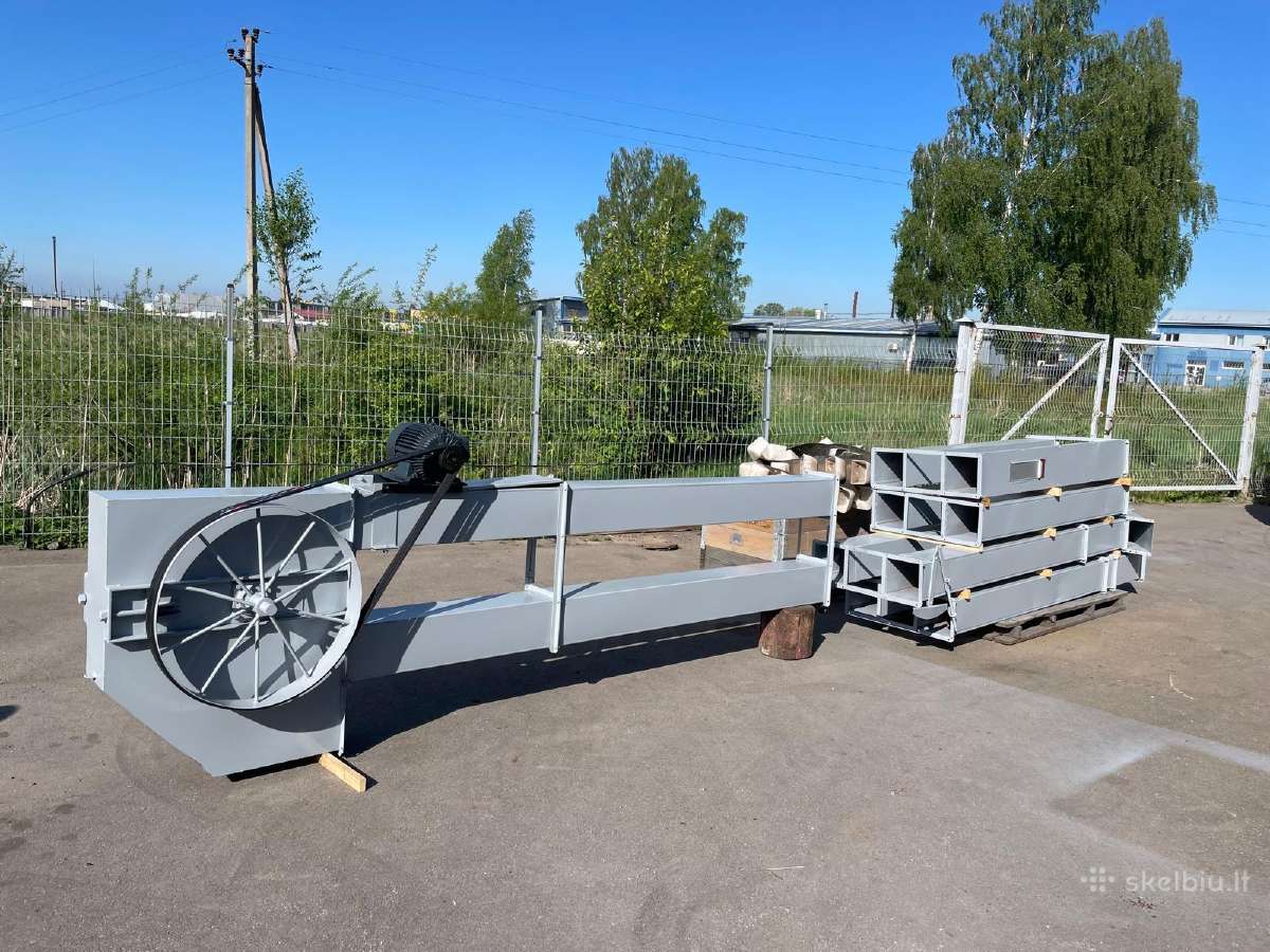 Grūdų elevatorius su plast. kaušeliais 9,5m 25t/h