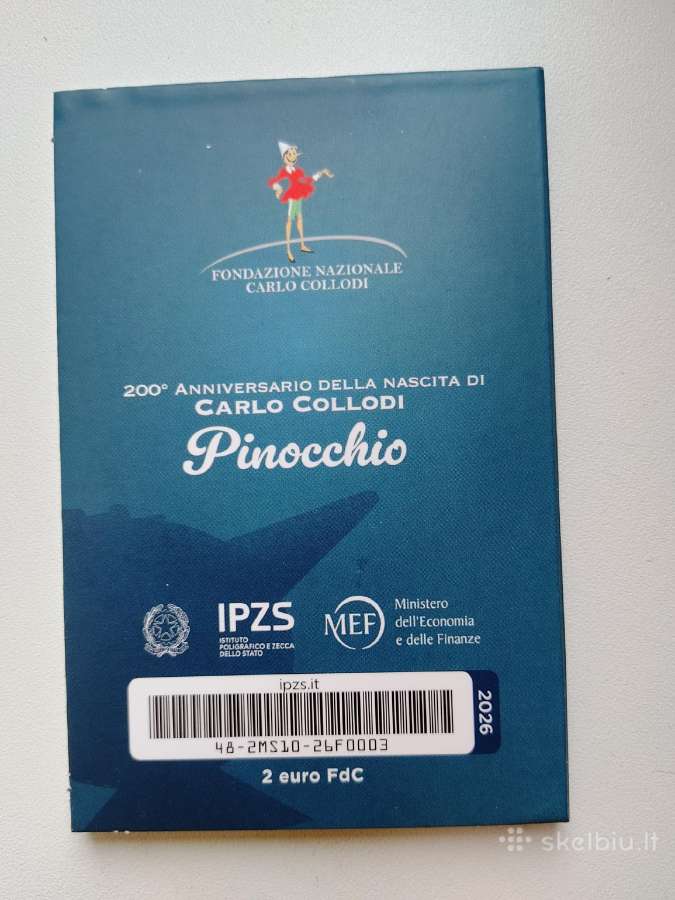 2026 Italija - Pinokio - 2 eurai (bu) - nuotraukos Nr. 2