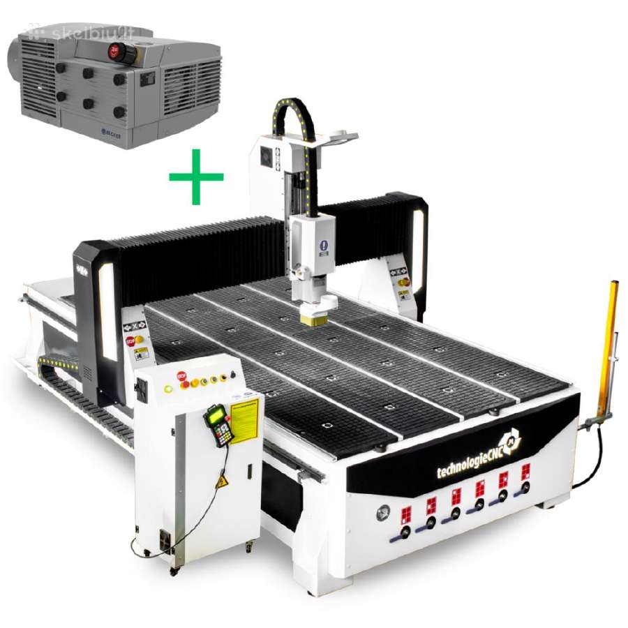 CNC staklės 1325 Industry 6kw 1300x2500 + Siurblys