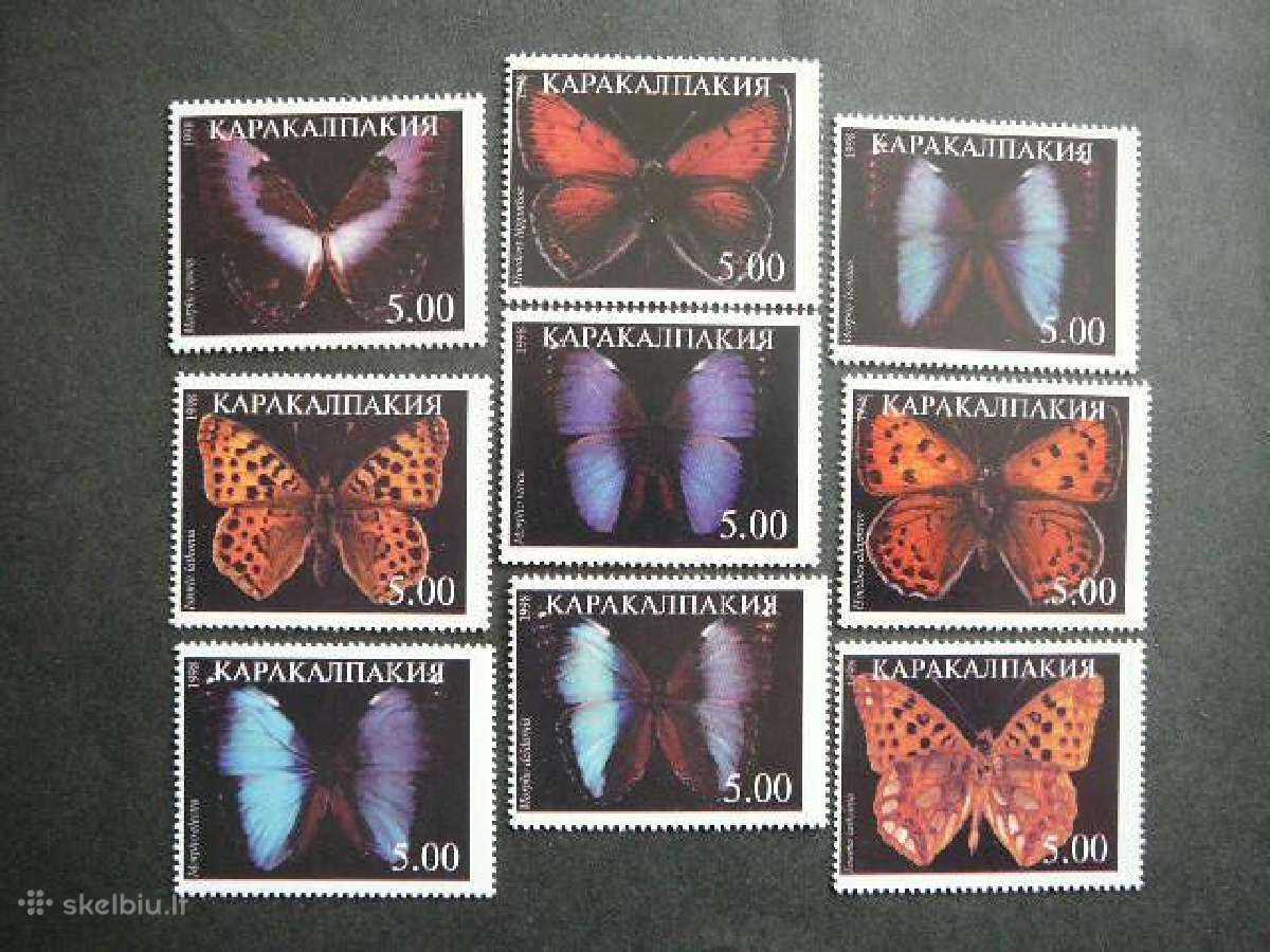 Drugeliai Karakalpakija (R) 1998 svarus krk01