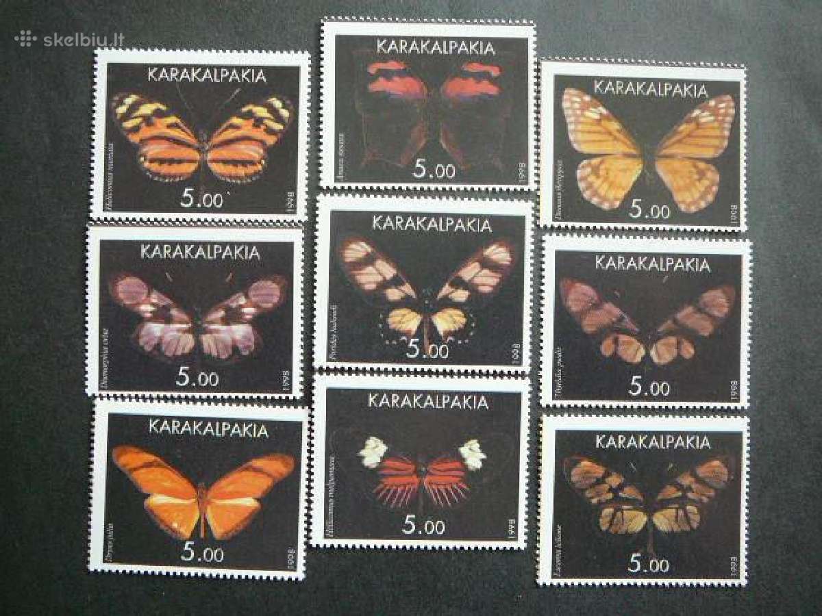 Drugeliai Karakalpakija (R) 1998 svarus krk02