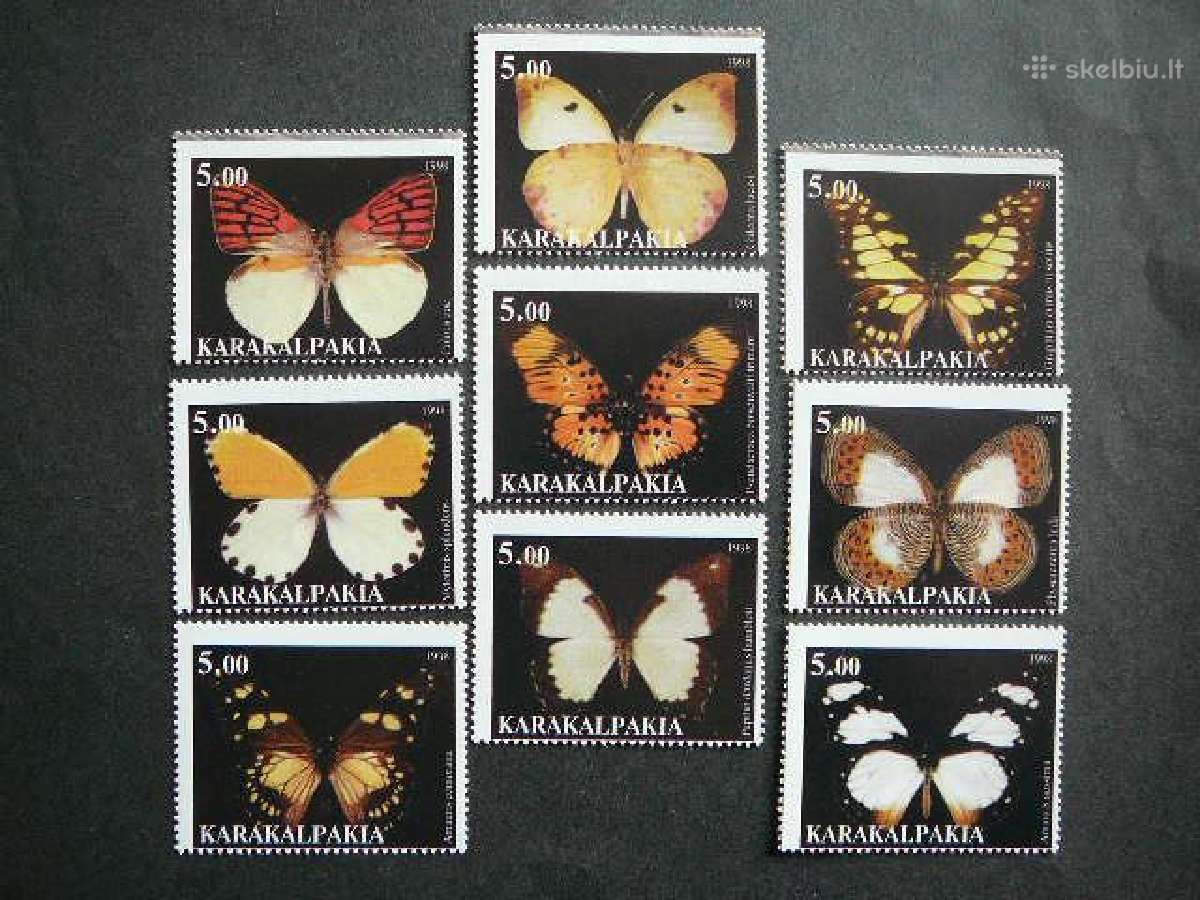 Drugeliai Karakalpakija (R) 1998 svarus krk03