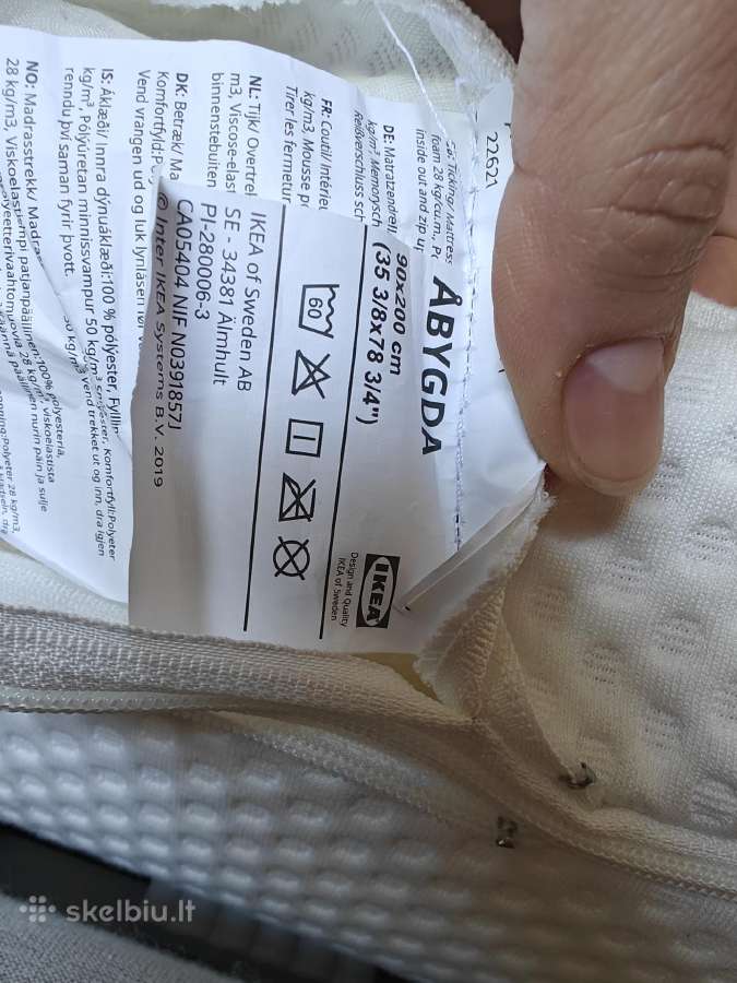 Abygda Ikea čiužinys 90x200 2vnt puiki būklė - nuotraukos Nr. 2